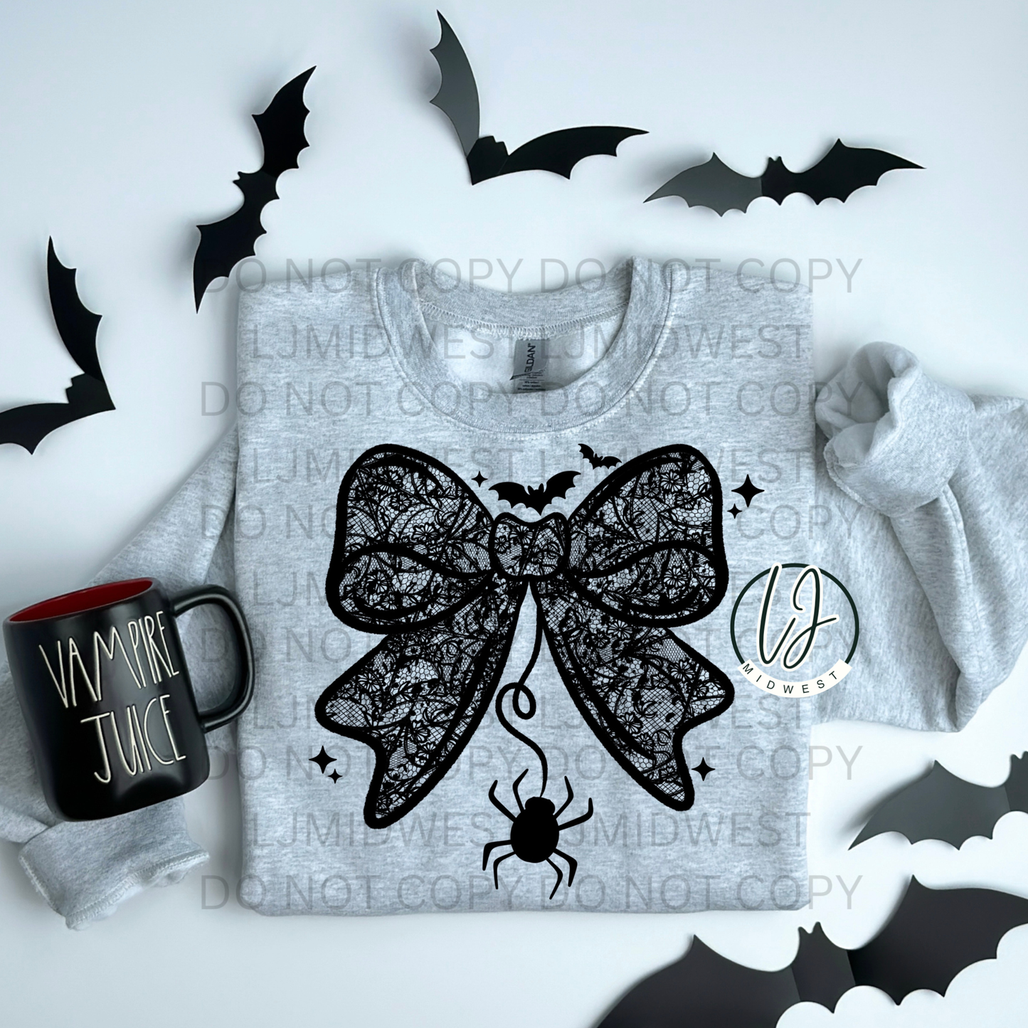 Halloween Black Lace Bow