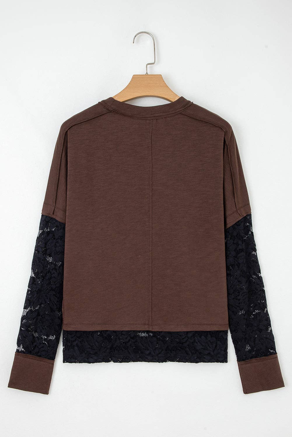 Lace Patchwork Long Sleeve Top