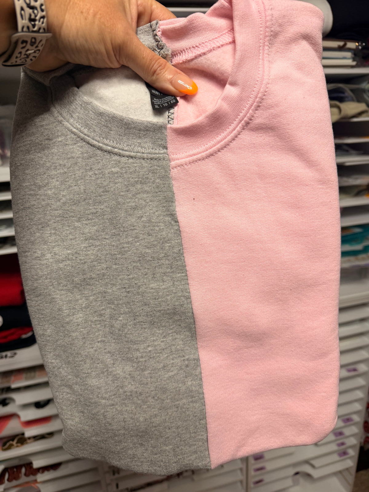 Two-Tone Split Crewnecks